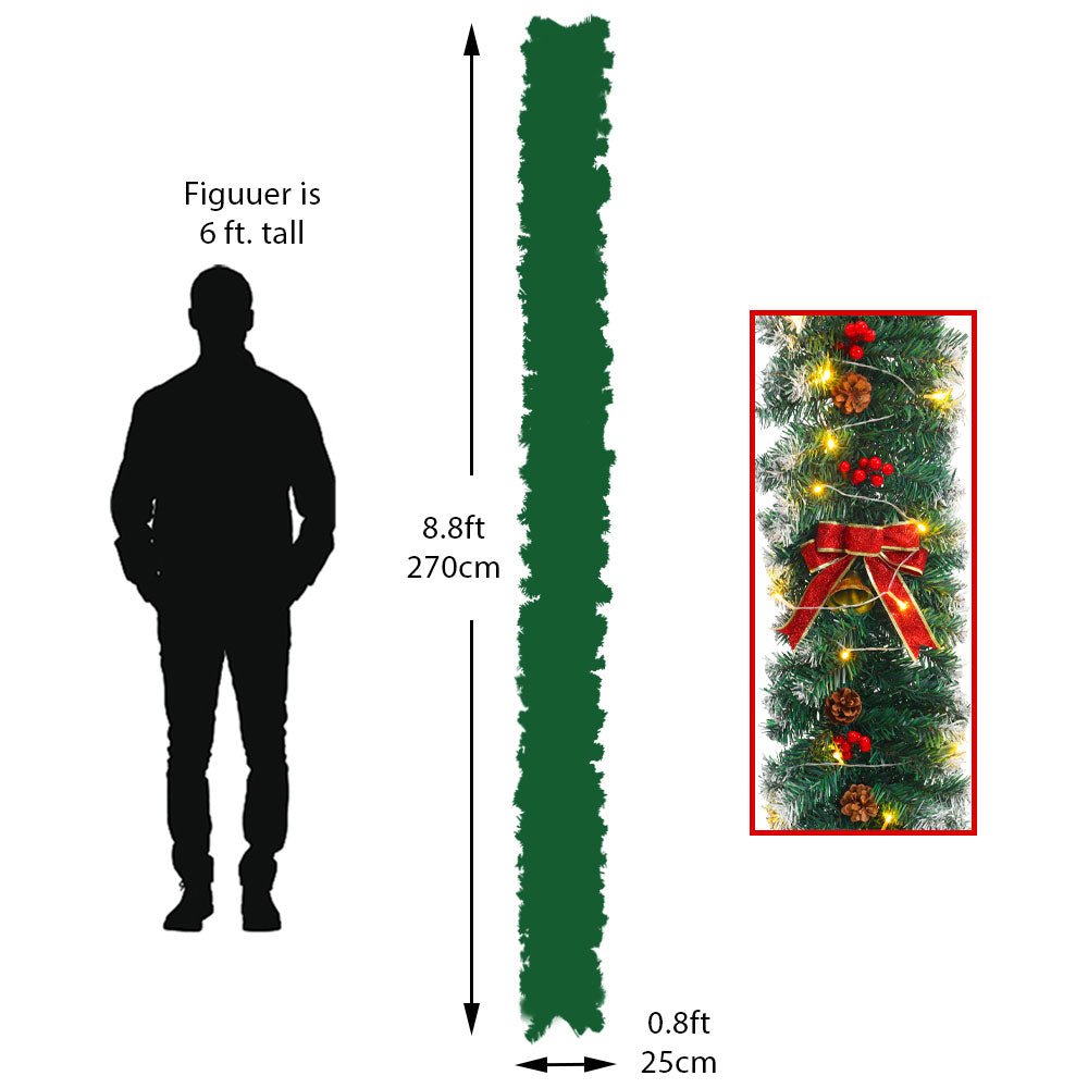 Spruced Artificial Lighted Christmas Garland Holiday Decoration