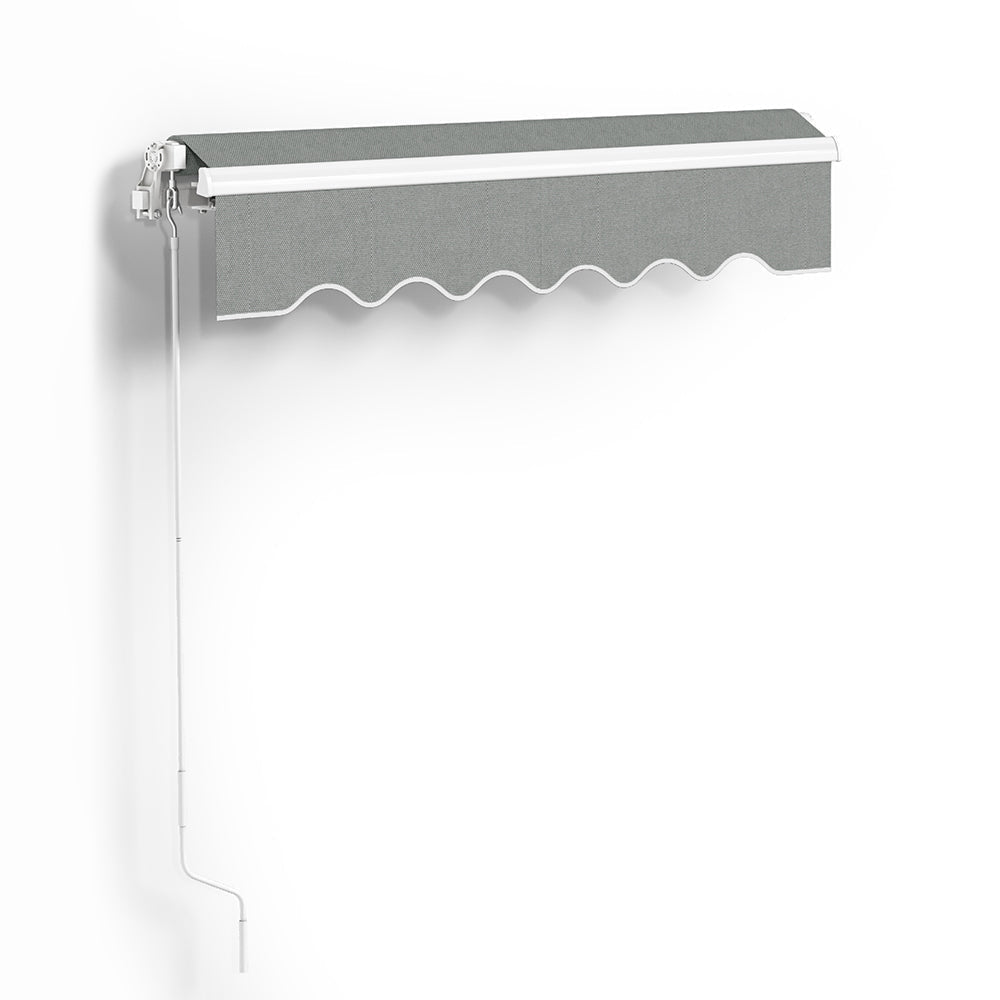 Grey Manual Retractable Patio Awning
