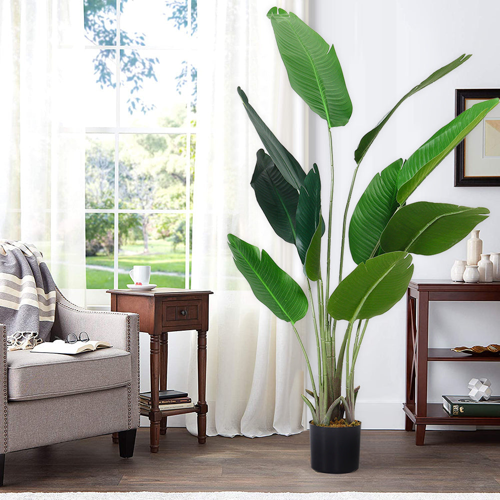 Artificial Plants Banana Leaf Tree with Pot