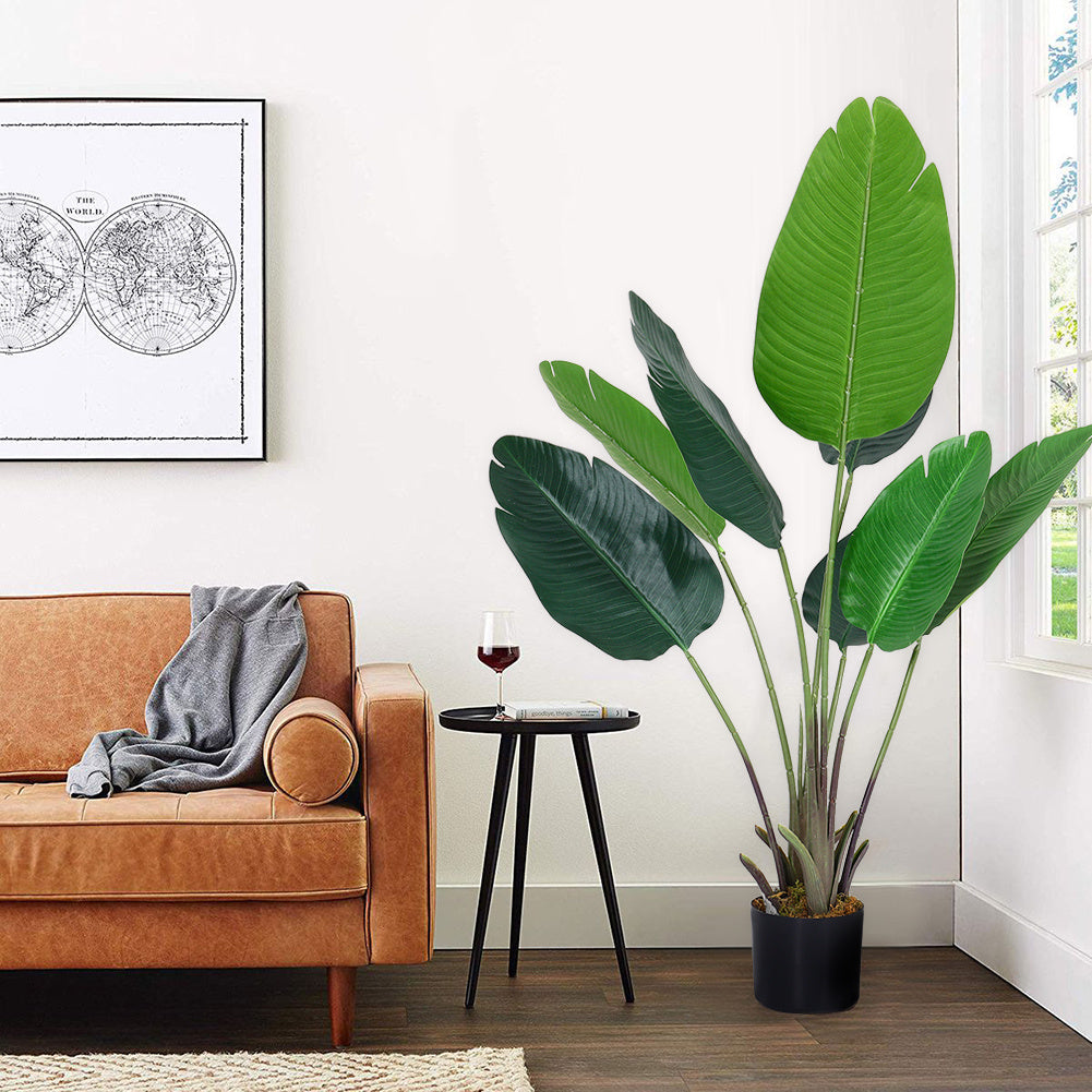 Artificial Plants Banana Leaf Tree with Pot
