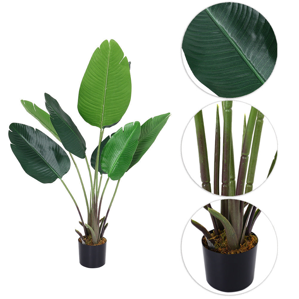 Artificial Plants Banana Leaf Tree with Pot