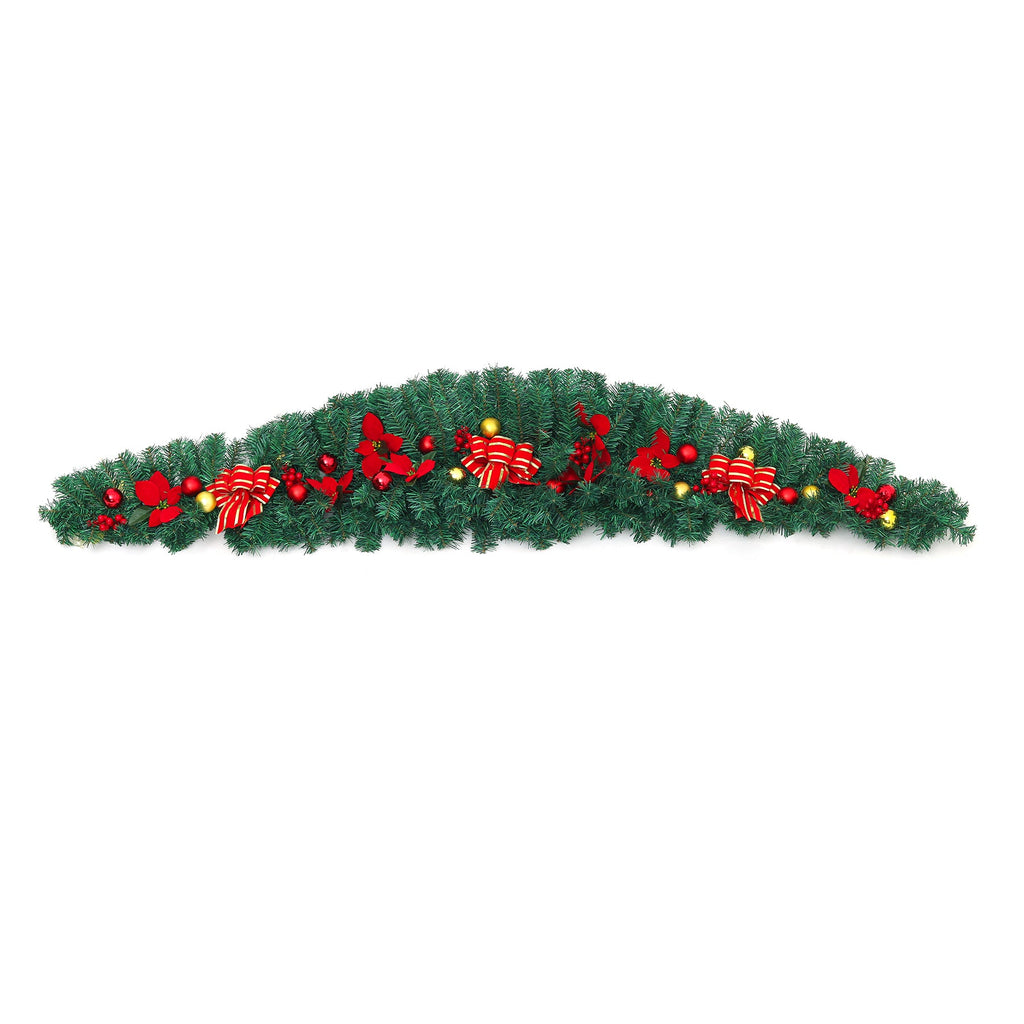 Artificial 180cm Classic Christmas Swag for Front Door Decor