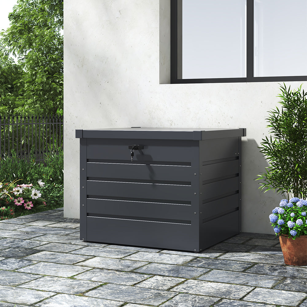 200L Metal Lockable Waterproof Garden Storage Box