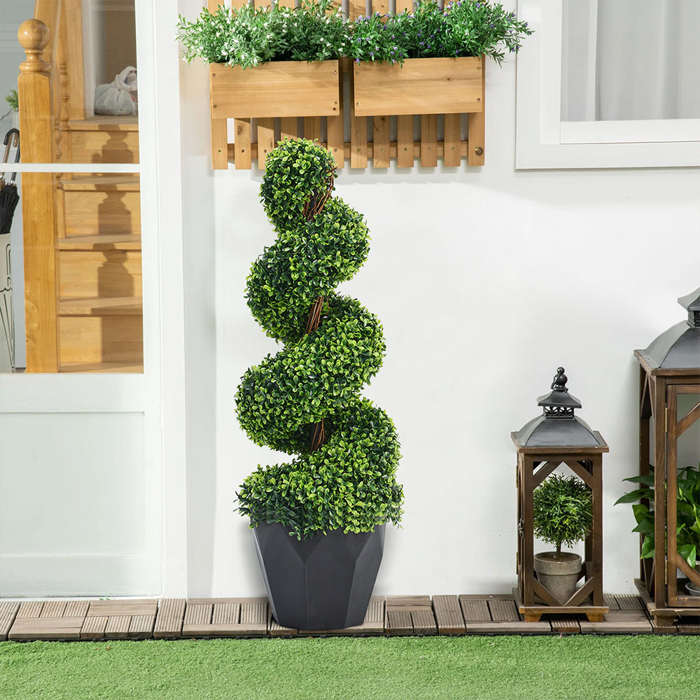 Artificial Topiary Spiral Boxwood Tree