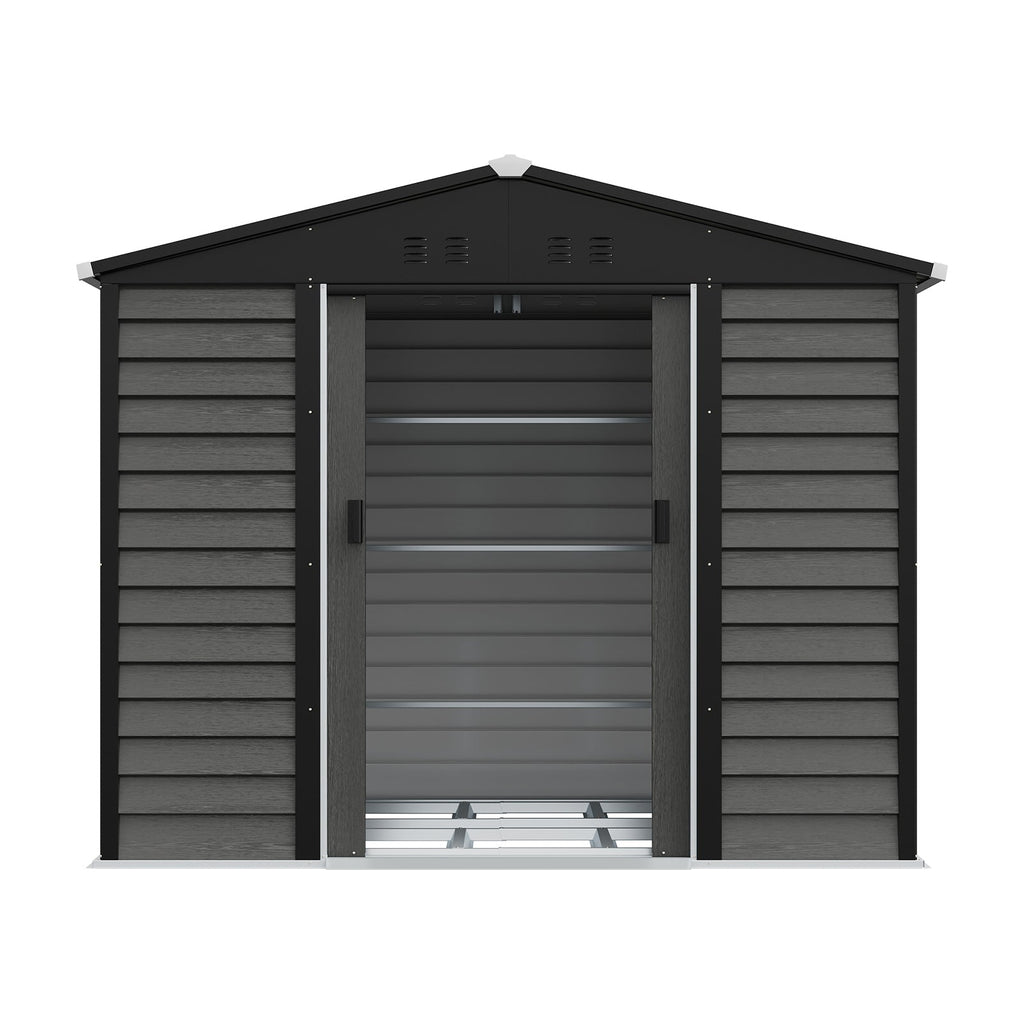 8 x 7 ft Metal Garden Storage Shed with Apex Roof