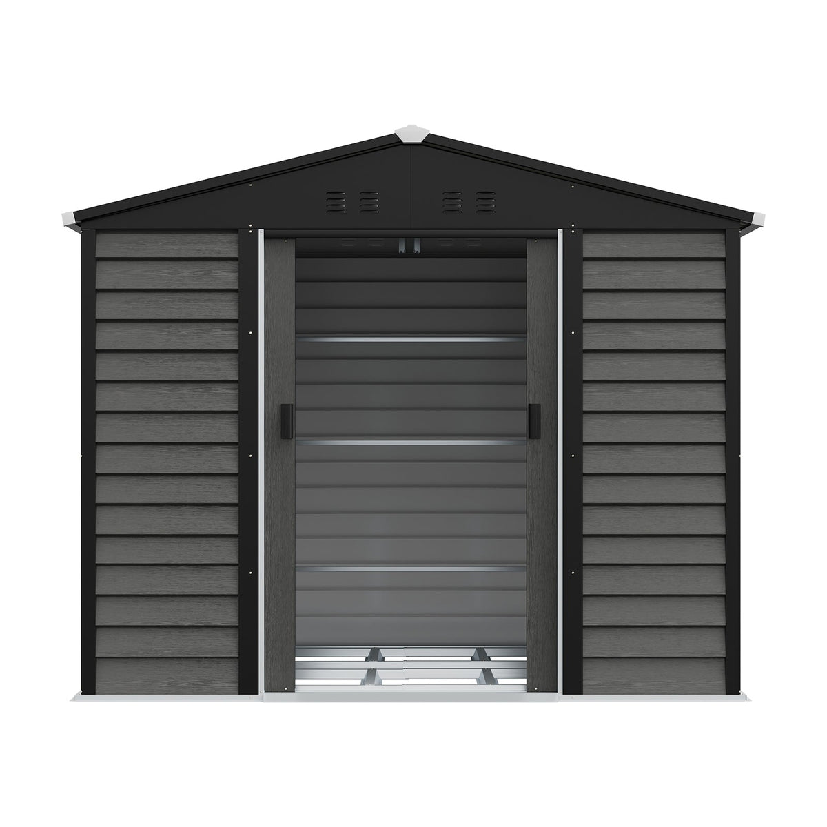 8 x 7 ft Metal Garden Storage Shed with Apex Roof