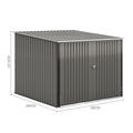 195CM Wide Steel Garden Shed For 4 Bicycles