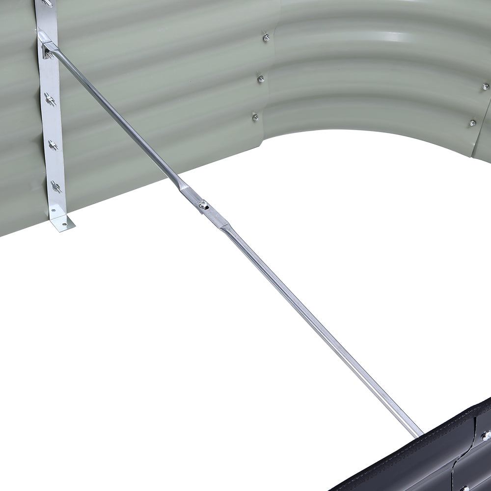 42CM Height Anthracite Galvanized Steel Oval  Raised Garden Bed