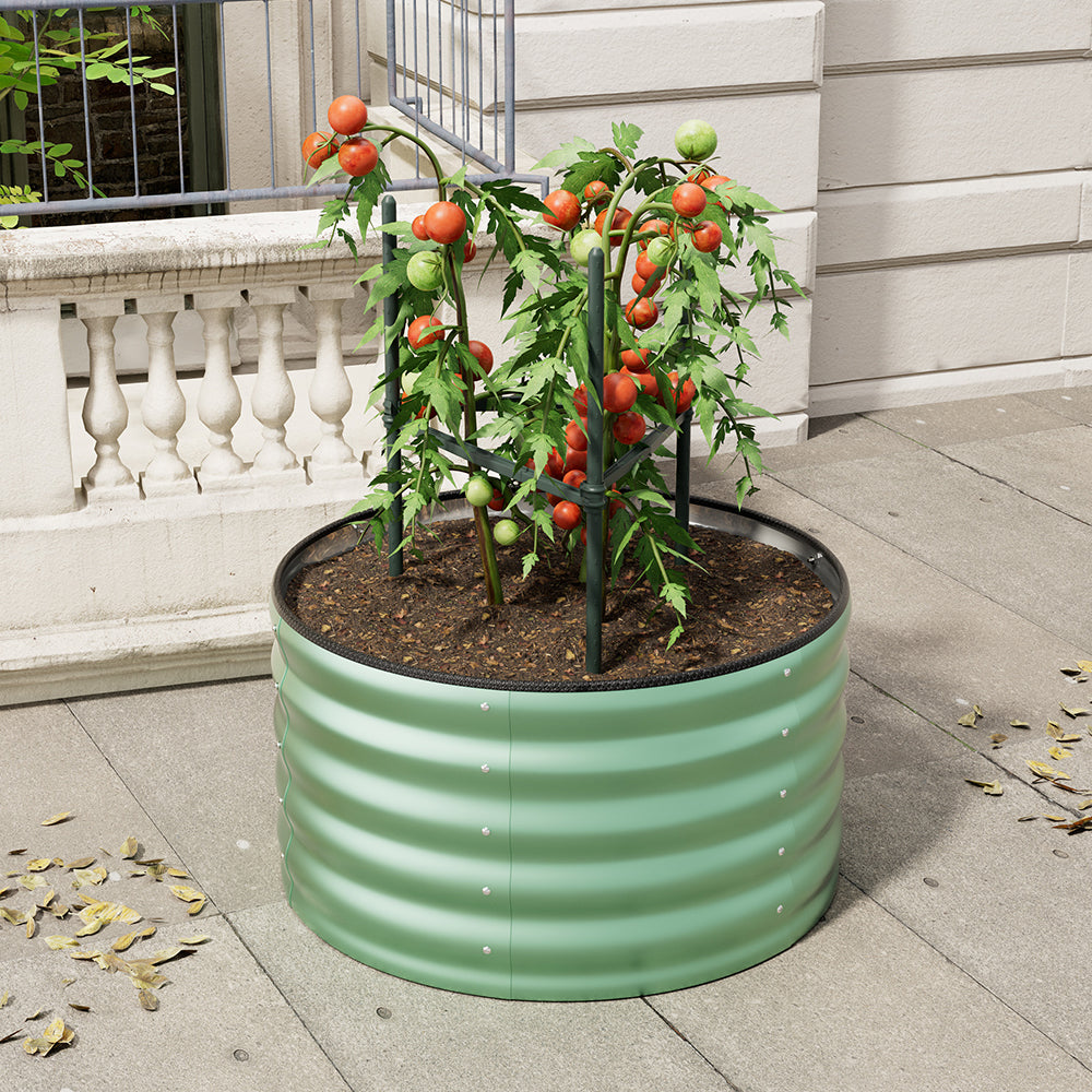 Gardens Plan Round Galvanized Steel Raised Garden Bed
