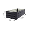 Galvanized Steel Raised Garden Bed Planter Box