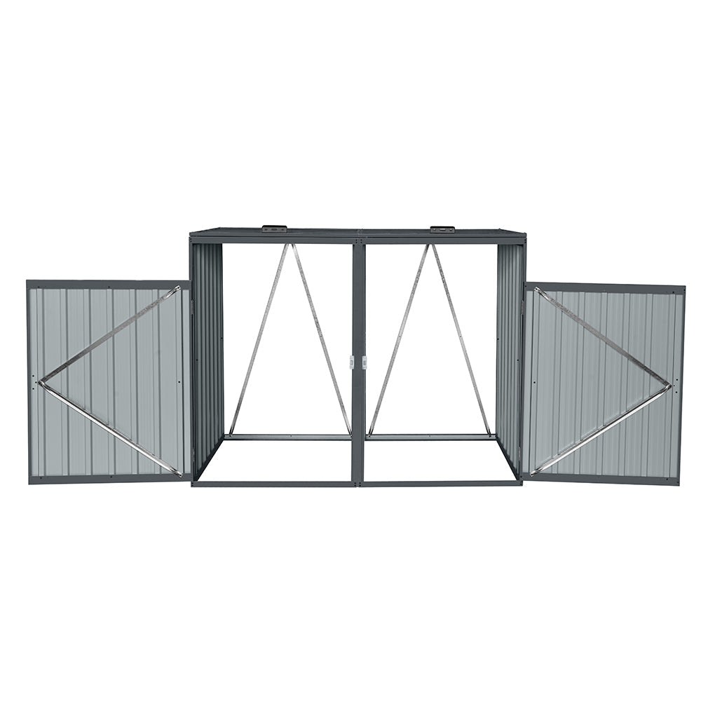 Outdoor Metal Garbage Can Garden Storage Shed
