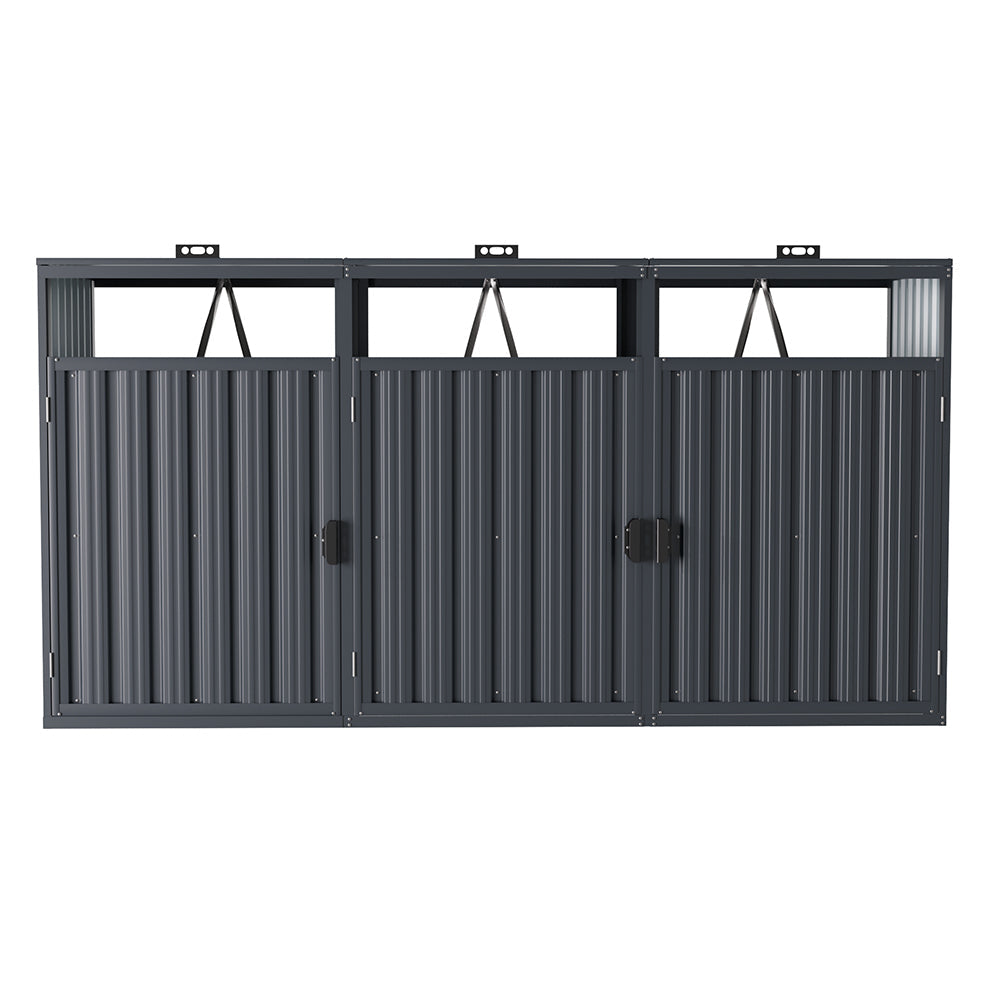 Outdoor Metal Garbage Can Garden Storage Shed
