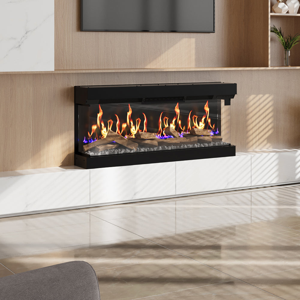 50 inch 3-Sided Smart Electric Fireplace