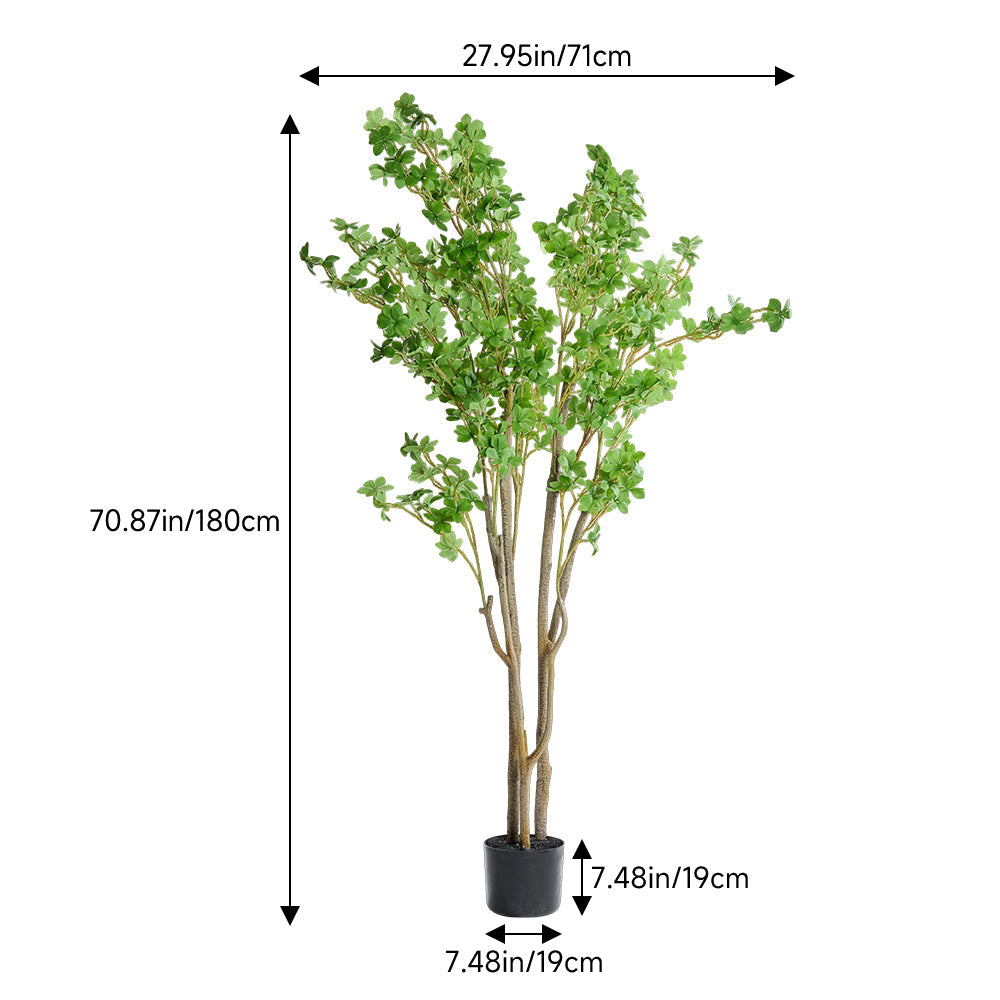 Artificial Enkianthus Tree Potted Plant Home Decoration