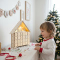 Wooden Christmas Advent Calendar with LED Light