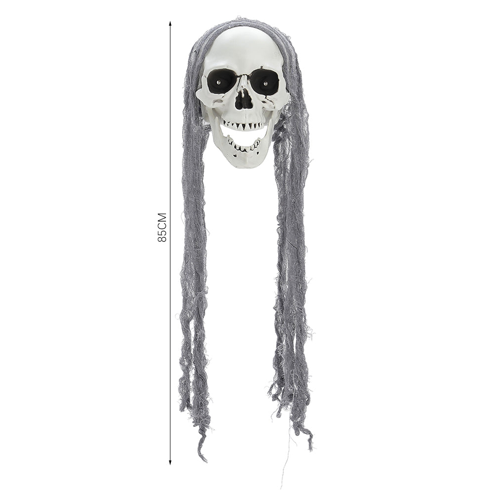 Halloween Hanging Skull with Glowing Eyes