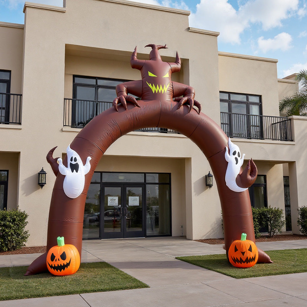 Arch Ghost Pumpkins Halloween Inflatable