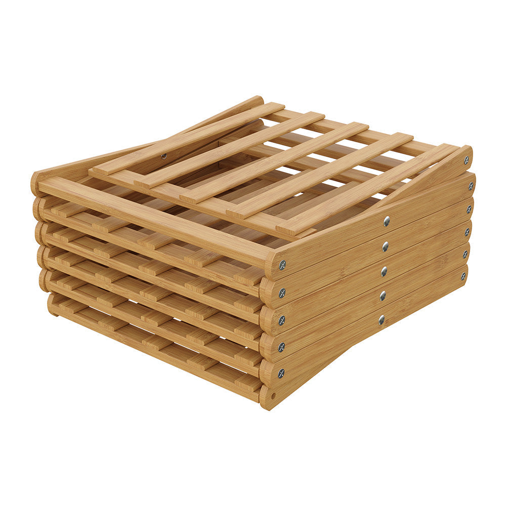 6-Tier Bamboo Folding Shoe Rack