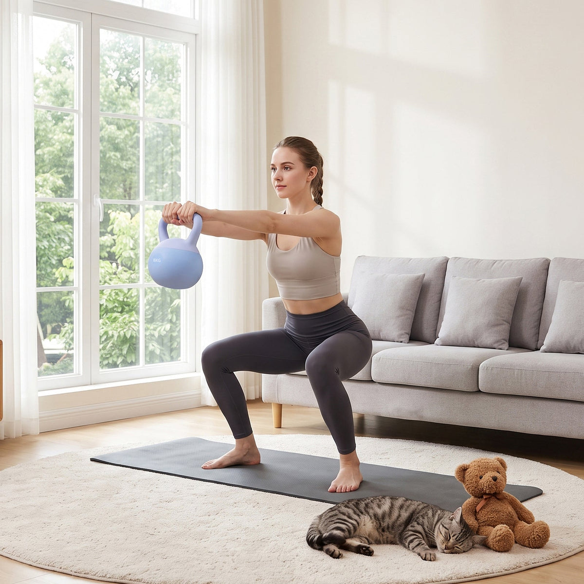 Strength Training Soft Kettlebell with Non-Slip Handle