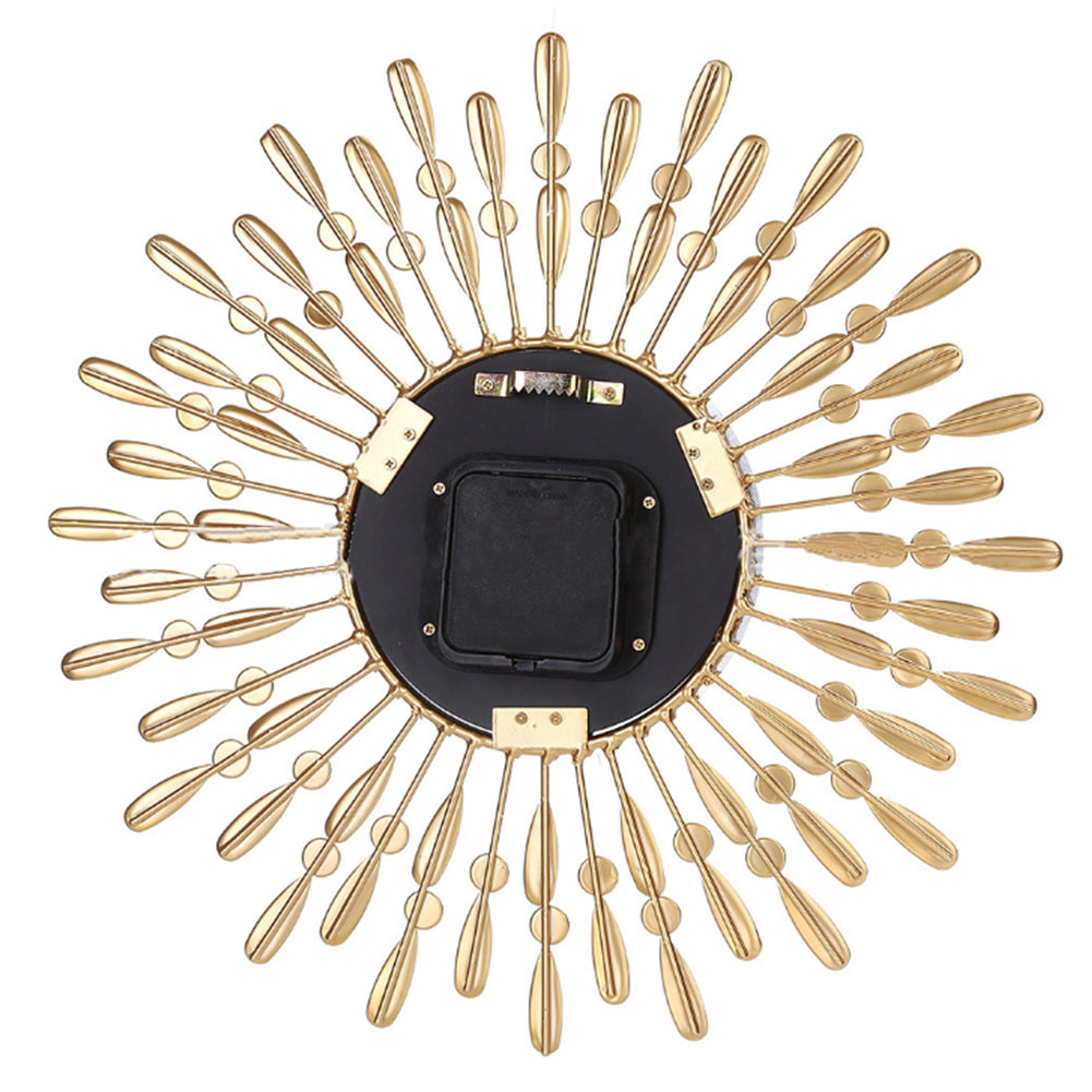 3D Silent Drop-Shape Metal Wall Clock with Crystal