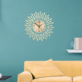 3D Silent Drop-Shape Metal Wall Clock with Crystal