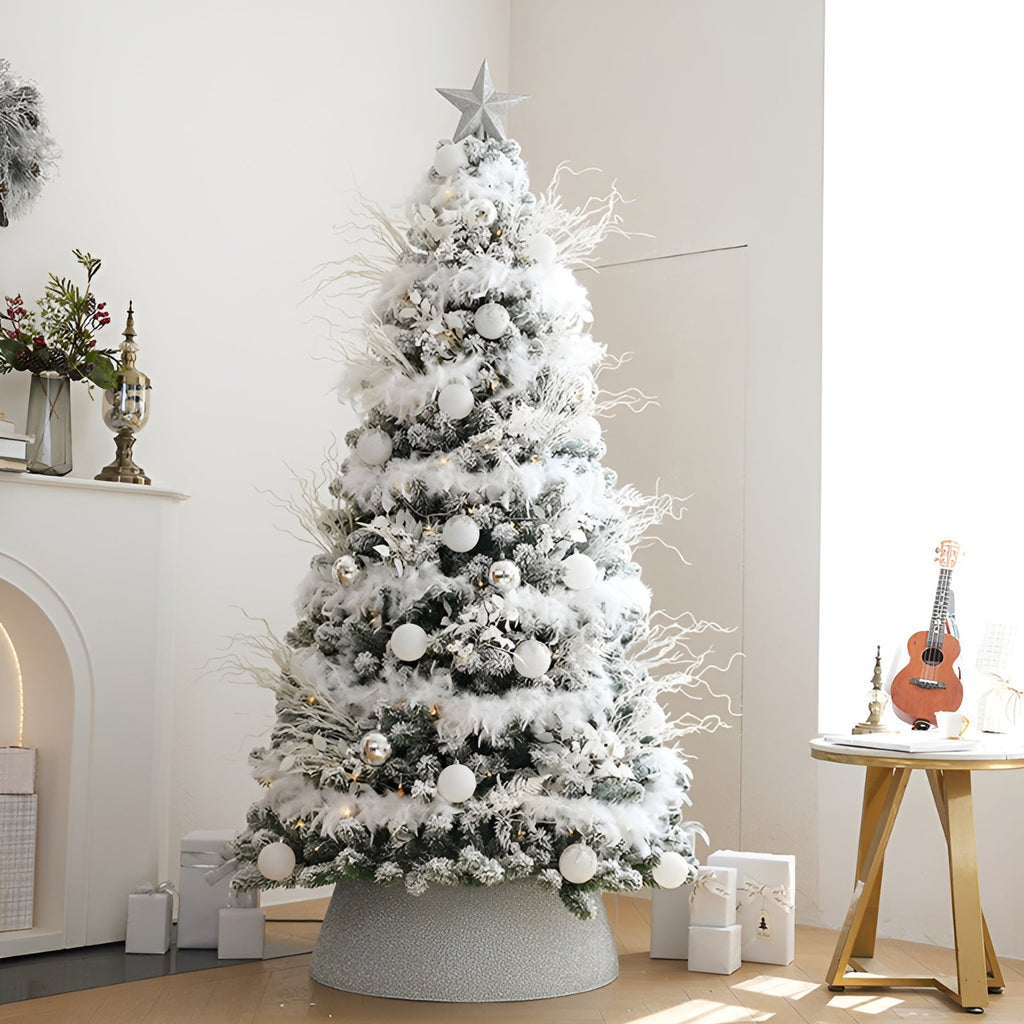 2M White Feather Boa for Party, Wedding, Christmas Tree Decoration
