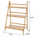 3-Tier Foldable Wooden Ladder Plant Stand