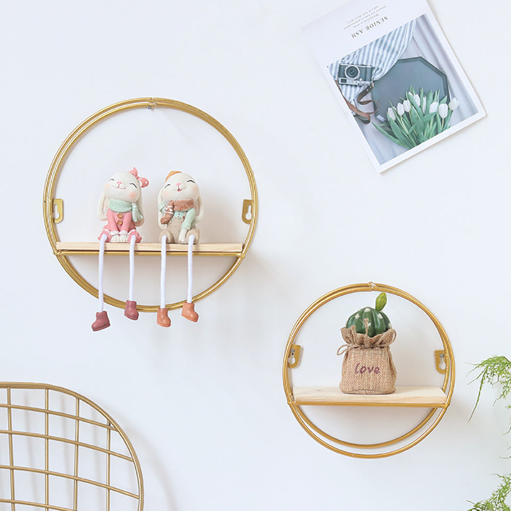 Gold Wall Hanging Storage and Display Decorative Shelf