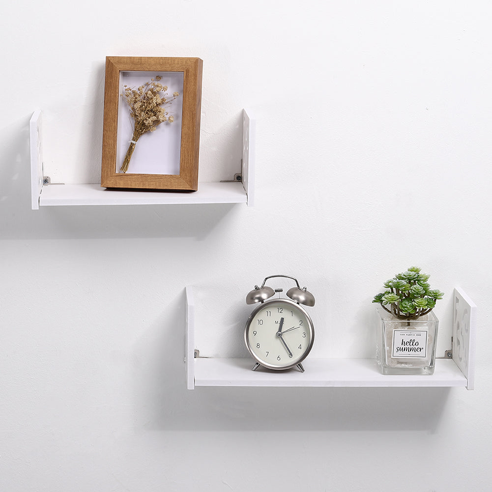 Modern Set of 2 U-Shaped Wall Floating Shelves