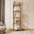 Tiered Bamboo Wood Book Storage Shelf