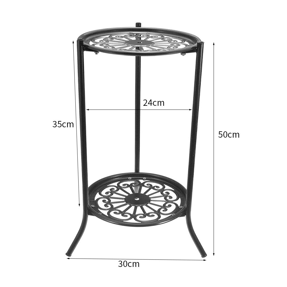 Vintage 2 Tier Metal Plant Display Stand
