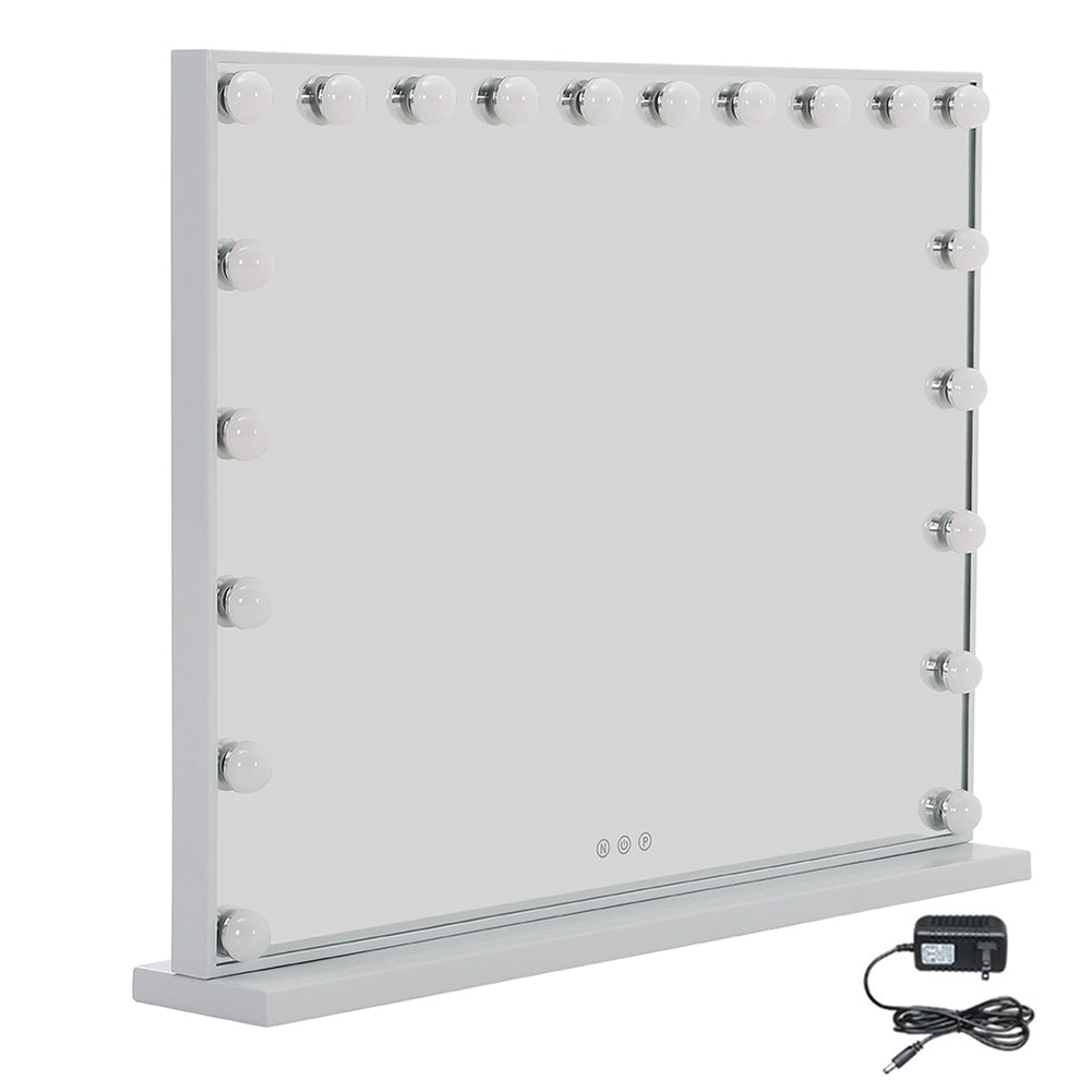 Hollywood Style Lighted Rectangular Makeup Mirror