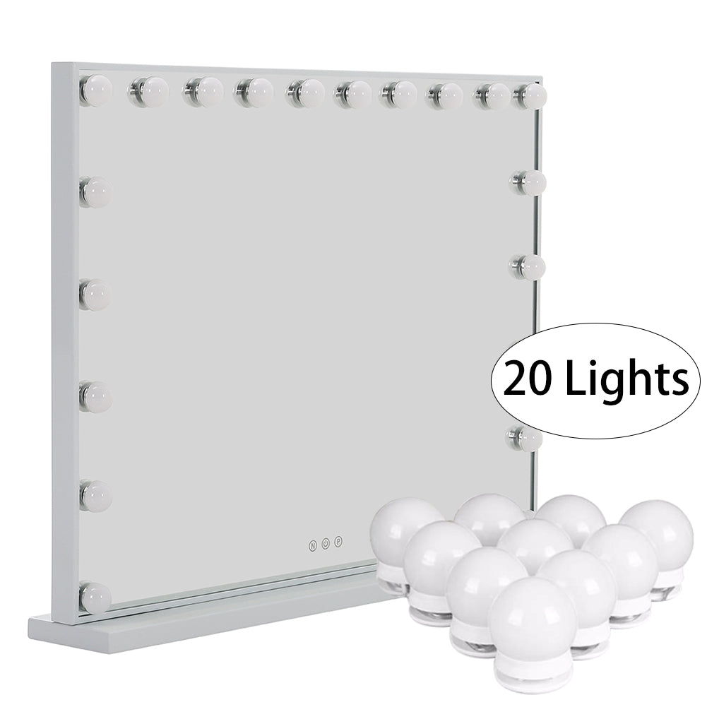 Hollywood Style Lighted Rectangular Makeup Mirror