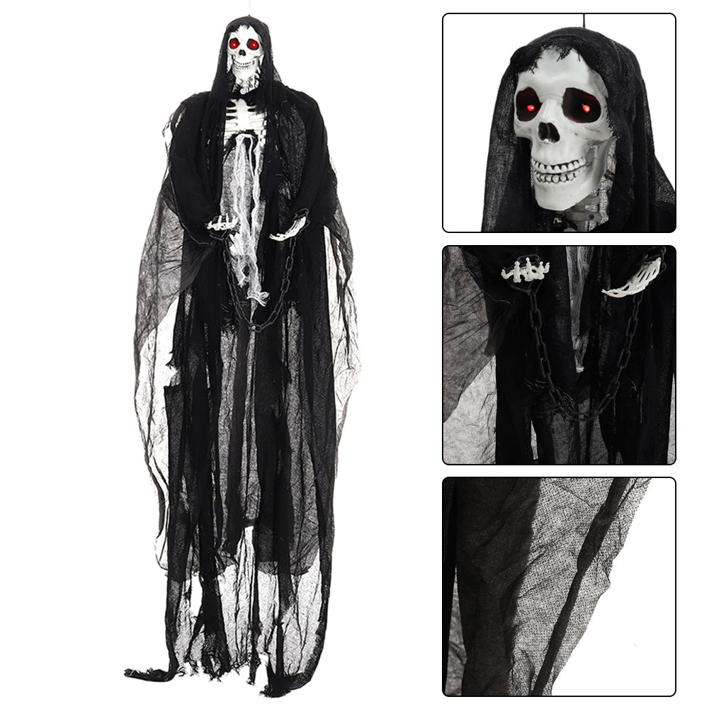 Motion Activated Hanging Skeleton Ghost for Halloween