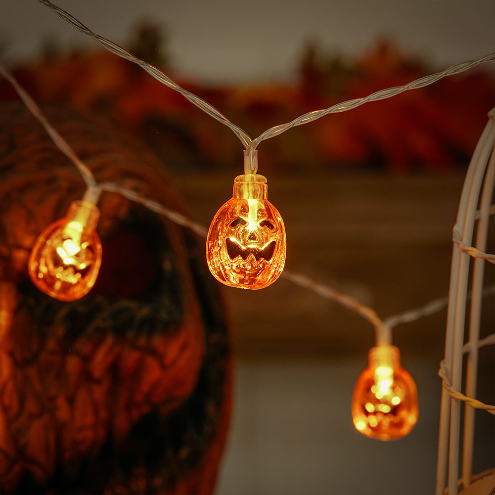 Halloween Decorative Pumpkin LED String Lights Battery Operated