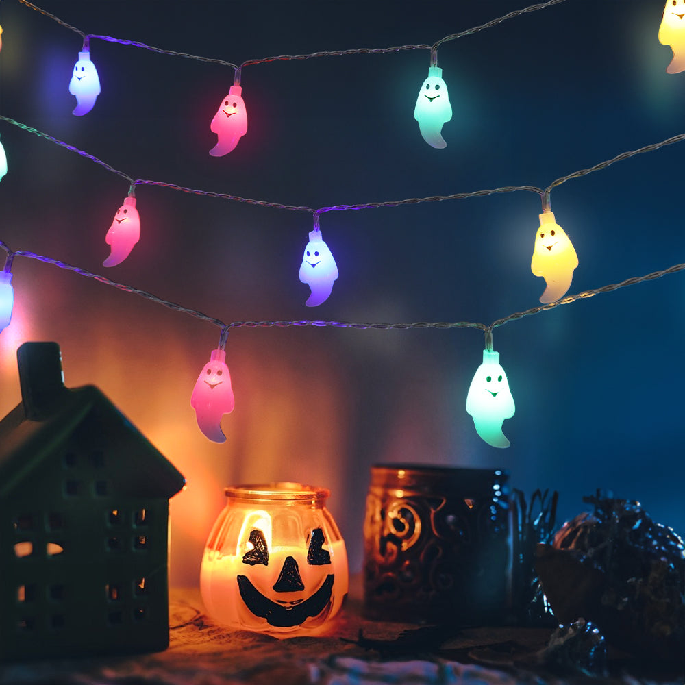 Halloween 20 LED Ghost String Lights for Decoration
