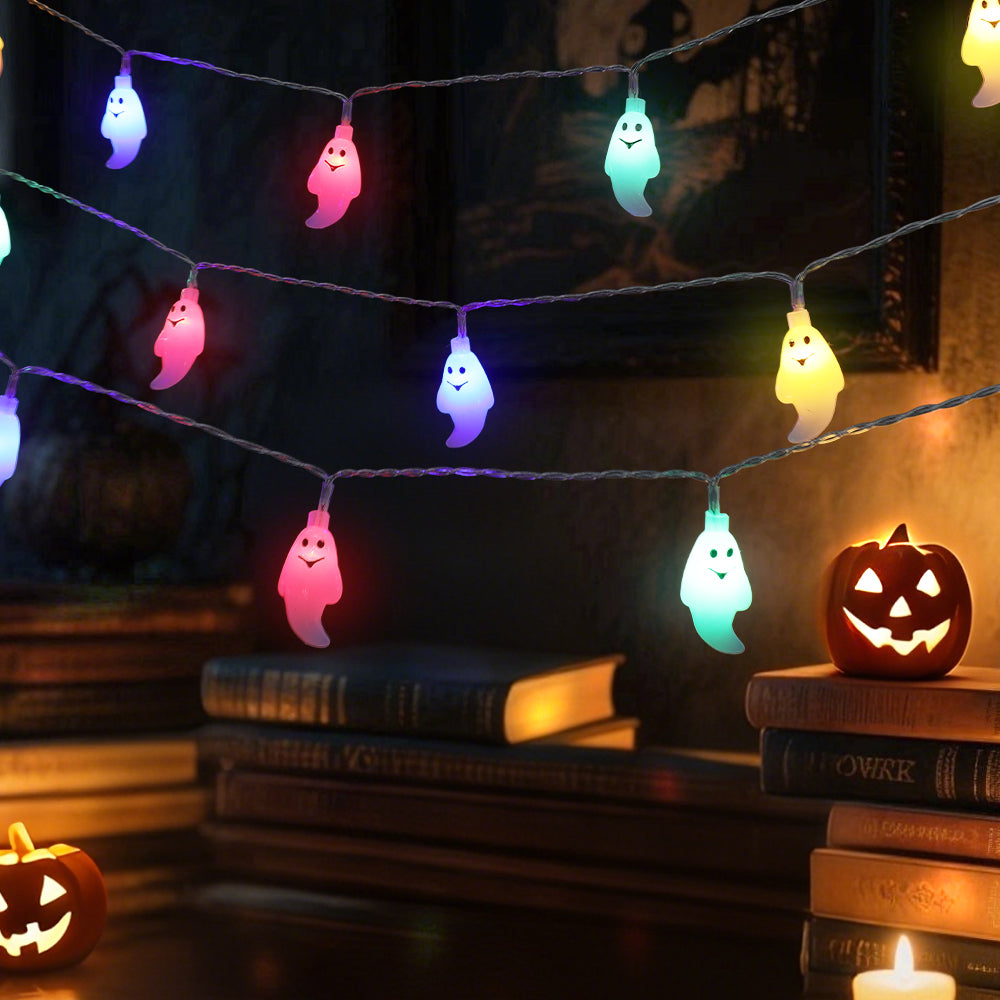 Halloween 20 LED Ghost String Lights for Decoration