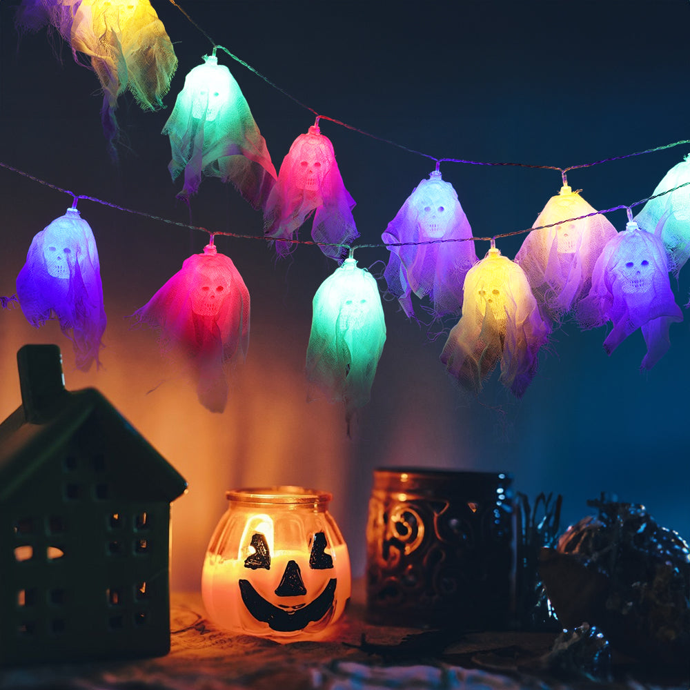 20 Halloween LED Skull Lights for Indoor Outdoor