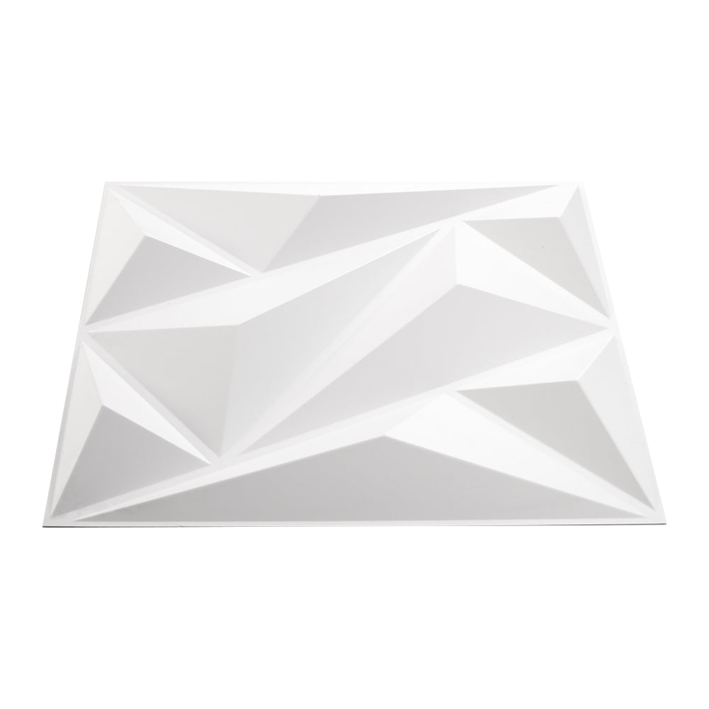 12 Pack Decorative 3D Wall Panels White Diamond Design PVC