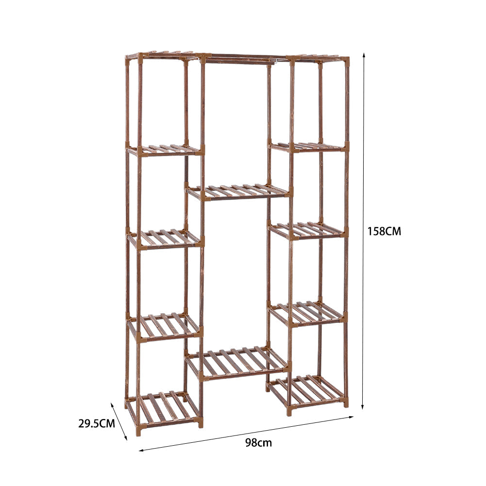 Multi-tier Wood Plant Stand Flower Display Shelf