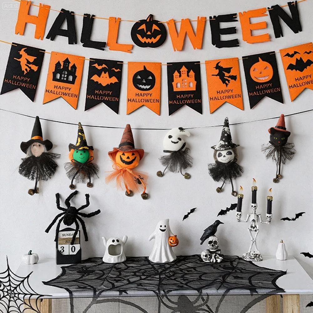 6Pcs Cute Halloween Hanging Decoration Set