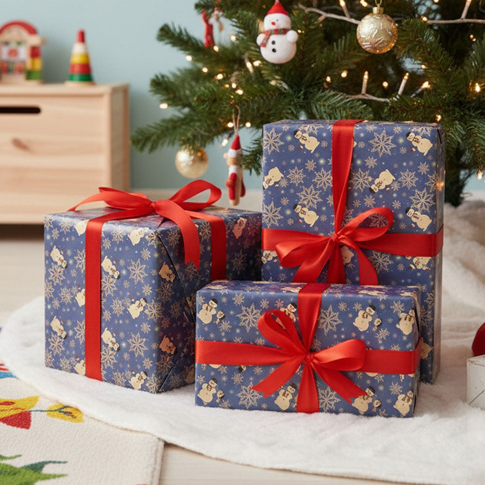 10pcs Christmas Rustic Kraft Wrapping Paper Sheets