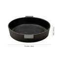 Black Round Cast Iron Grill Pan