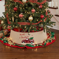 Burlap Merry Christmas Tree Skirt Collar