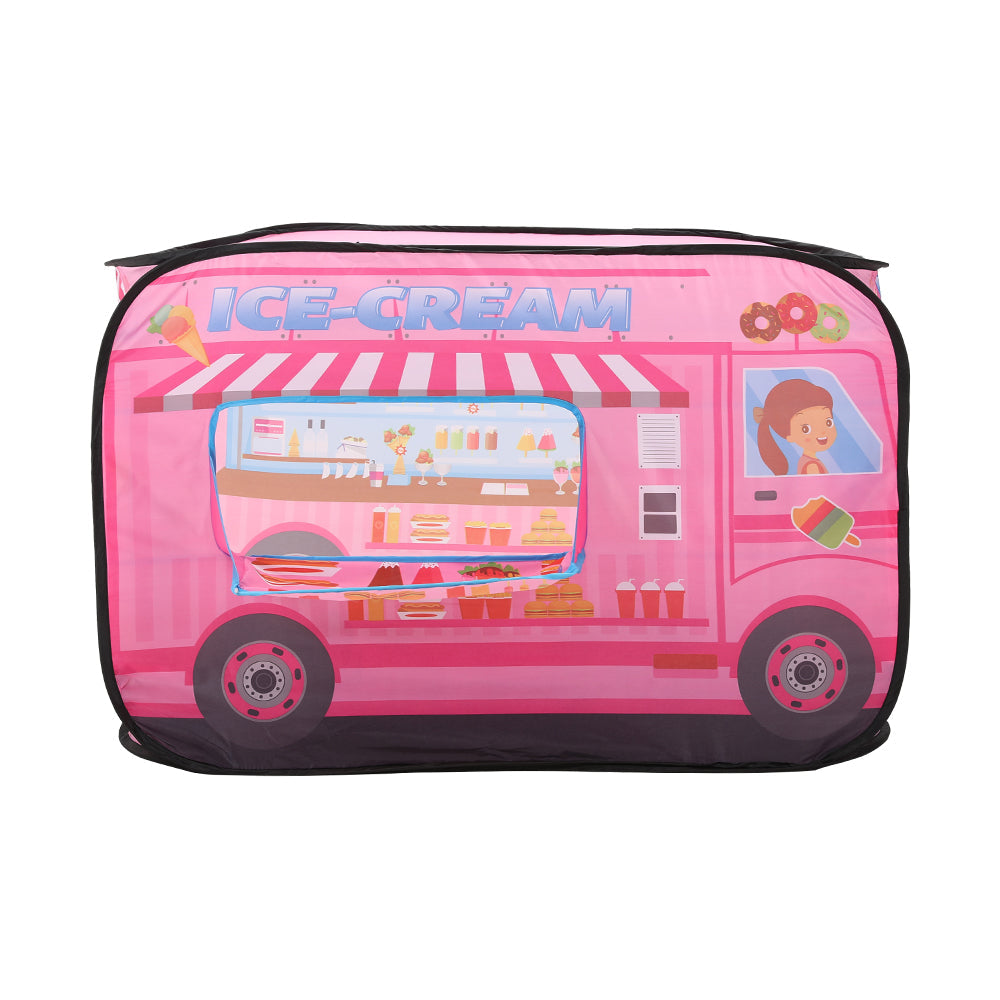 Ice Cream Truck-Themed Play Tent with 2 Top Openings