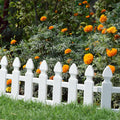 Plastic Picket Garden Fence Path Border Set of 4