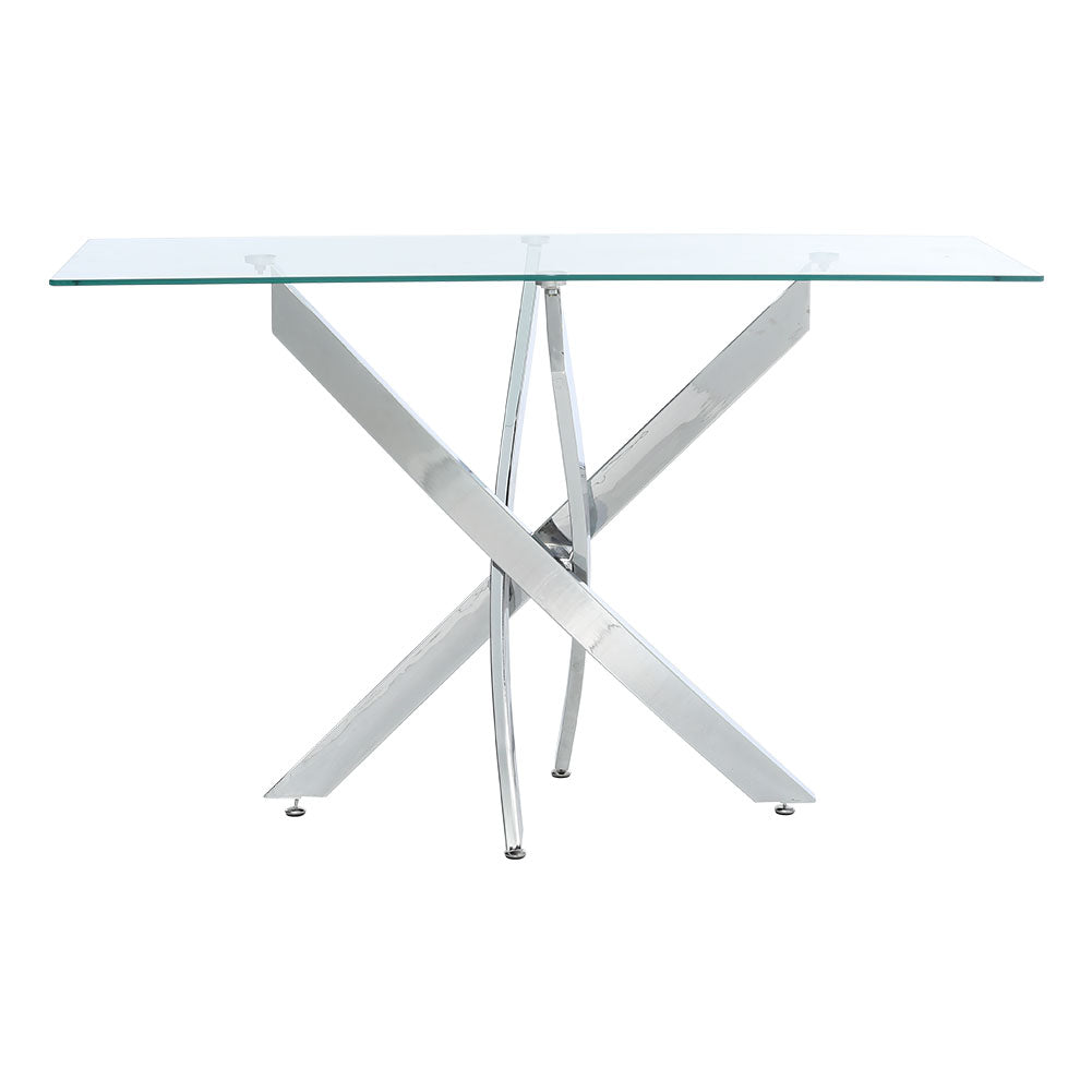 Modern and Futuristic Clear Glass Top Coffee End Table