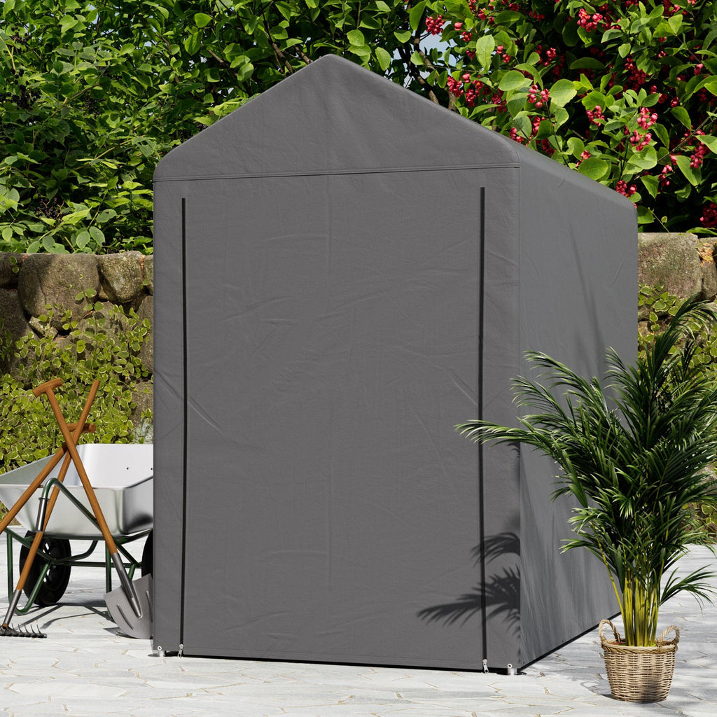 3 x 5 ft Portable Garden Storage Shelter with Roll-Up Door