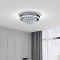 Crystal Round Crystal-droplets LED Semi Flush Mount Ceiling Light