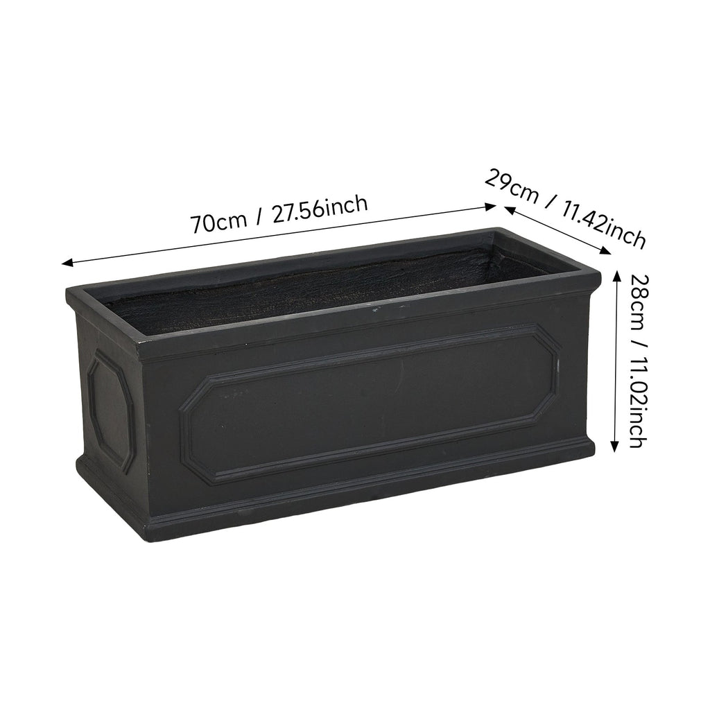 70cm Black Cement Flower Pot